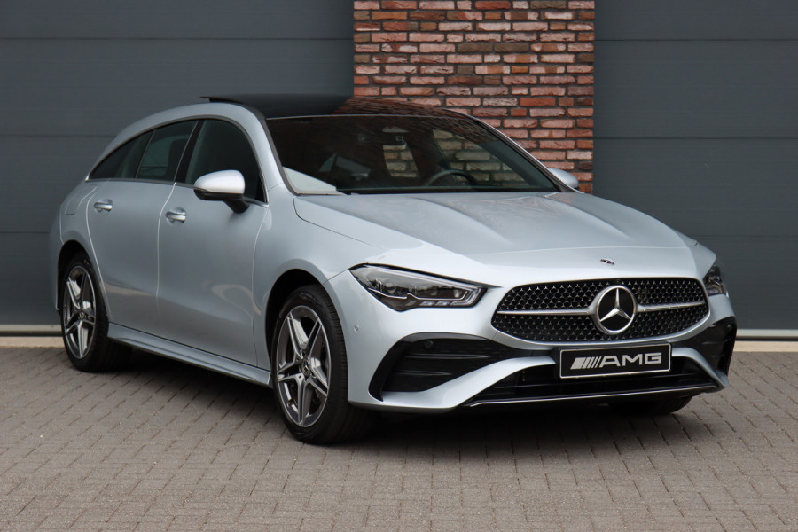 Mercedes-Benz CLA-Klasse Shooting Brake 250 e Star Edition AMG Line Aut8 | Panoramadak | Distronic | Memory | Trekhaak | Verwarmd Stuurwiel | HUD | Multibeam LED | Keyless Go | Advanced Sound System |