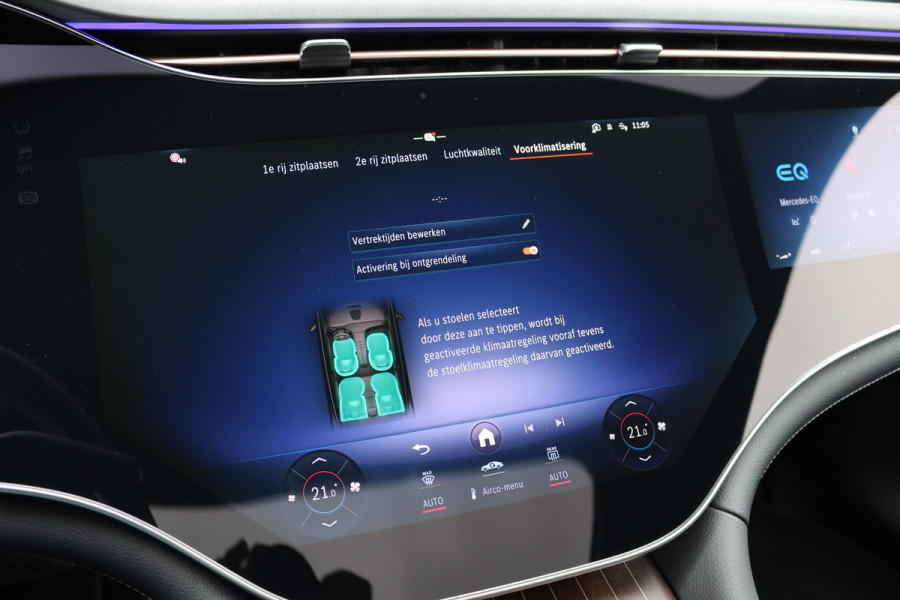 Mercedes-Benz EQE 300 AMG Line 89 kWh | Hyperscreen |  Achterasbesturing | Distronic+ | Panoramadak | Burmester | Digital Light | Verwarmd Stuurwiel | Warmtepomp | Luchtkwaliteitspakket |