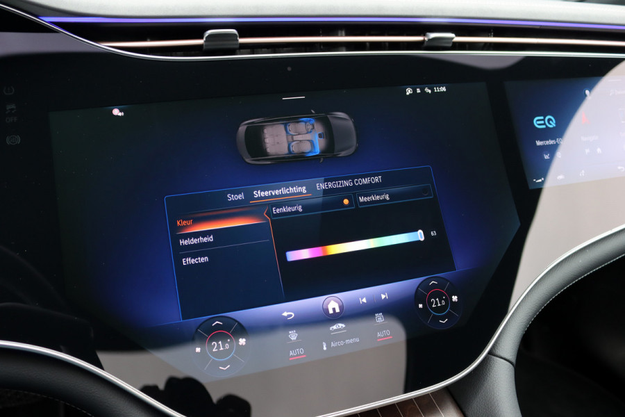 Mercedes-Benz EQE 300 AMG Line 89 kWh | Hyperscreen |  Achterasbesturing | Distronic+ | Panoramadak | Burmester | Digital Light | Verwarmd Stuurwiel | Warmtepomp | Luchtkwaliteitspakket |