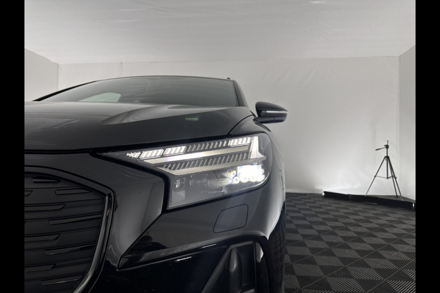 Audi Q4 e-tron 40 S edition 77 kWh S-Line-Sportpack [ 3-Fase ] (INCL-BTW) *HEAT-PUMP | LEATHER-FABRIC | MATRIX-LED | ADAPTIVE-CRUISE | AMBIENT-LIGHT | DIGI-COCKPIT | AUDI-SOUND | DAB+ | KEYLESS | SHIFT-PADDLES | CAMERA | HEATED-SPORTSEATS | 20''ALU*
