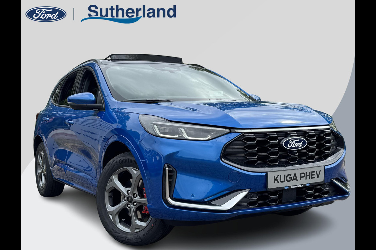 Ford Kuga 2.5 PHEV ST-Line X | Panoramadak + Technology Pack + Winter Pack + Wegklapbare trekhaak + Reservewiel + Dessert island blue | Incl. 4.000 EU Ford voordeel Ford Kuga 2.5 PHEV ST-Line X | Panoramadak + Technology Pack + Winter Pack + Wegklapbare trekhaak + Reservewiel + Dessert island blue | Incl. 4.000 EU Ford voordeel