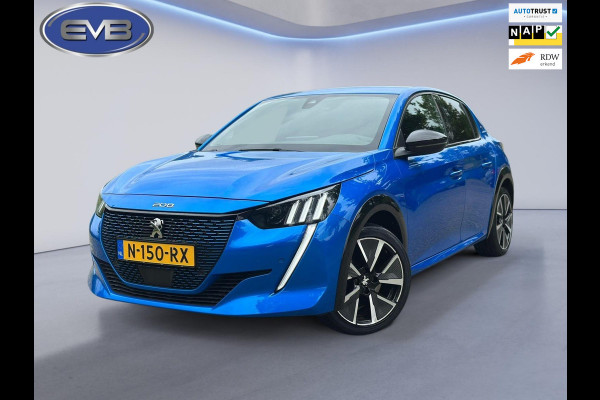 Peugeot e-208 EV GT 350 50 kWh Bleu vertigo, vele opties, achteruitrijcamera, LED verlichting, stoelverwarming