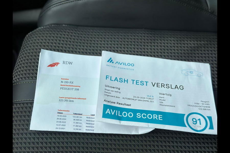 Peugeot e-208 EV GT 350 50 kWh Bleu vertigo, vele opties, achteruitrijcamera, LED verlichting, stoelverwarming