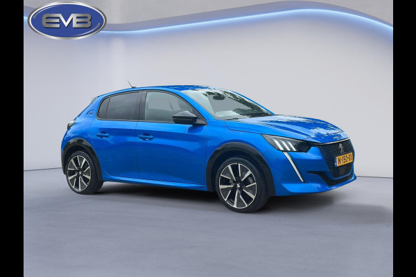 Peugeot e-208 EV GT 350 50 kWh Bleu vertigo, vele opties, achteruitrijcamera, LED verlichting, stoelverwarming