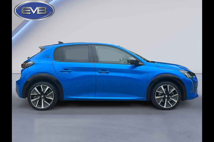 Peugeot e-208 EV GT 350 50 kWh Bleu vertigo, vele opties, achteruitrijcamera, LED verlichting, stoelverwarming