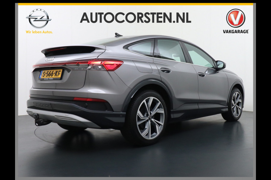 Audi Q4 e-tron 40 204pk 77kWh Adap.Cruise Sport-St. 20" Apple Carplay Android Camera Navi Matrix Led Elek.Achterklep Trekhaak Ecc Stoelverwarmi Audi sound system Assistentiepakketten-Parking/Tour/Plus 1e Eigenaar Origineel Nederlandse Auto 1.000kg trekvermogen € 63.000nieuw