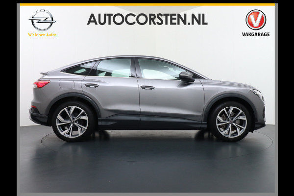 Audi Q4 e-tron 40 204pk 77kWh Adap.Cruise Sport-St. 20" Apple Carplay Android Camera Navi Matrix Led Elek.Achterklep Trekhaak Ecc Stoelverwarmi Audi sound system Assistentiepakketten-Parking/Tour/Plus 1e Eigenaar Origineel Nederlandse Auto 1.000kg trekvermogen € 63.000nieuw