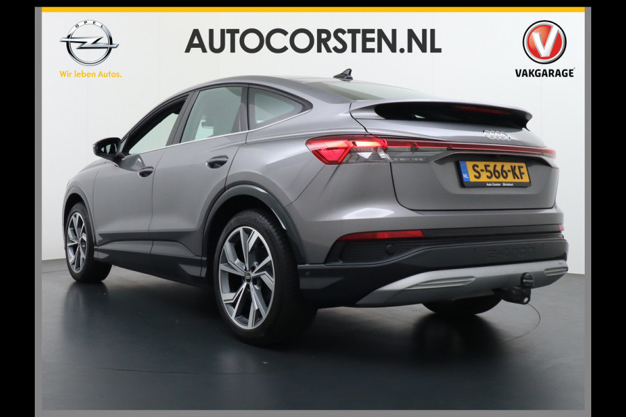 Audi Q4 e-tron 40 204pk 77kWh Adap.Cruise Sport-St. 20" Apple Carplay Android Camera Navi Matrix Led Elek.Achterklep Trekhaak Ecc Stoelverwarmi Audi sound system Assistentiepakketten-Parking/Tour/Plus 1e Eigenaar Origineel Nederlandse Auto 1.000kg trekvermogen € 63.000nieuw