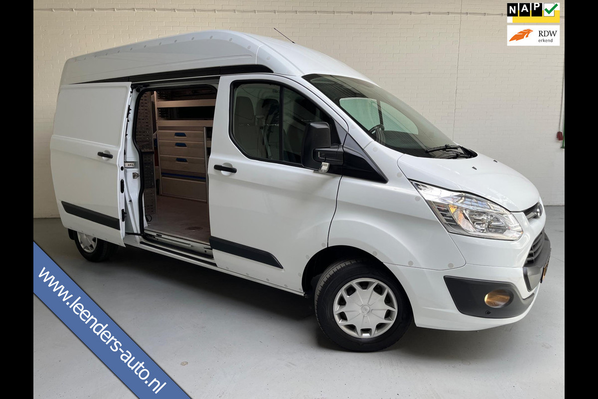 Ford Transit Custom SERVICEWAGEN LANG / HOOG 310 2.0 TDCI EURO6 L2H2 TREND SORTIMO KASTEN V230 OMVORMER TREKHAAK RIJKLAARPRIJS!