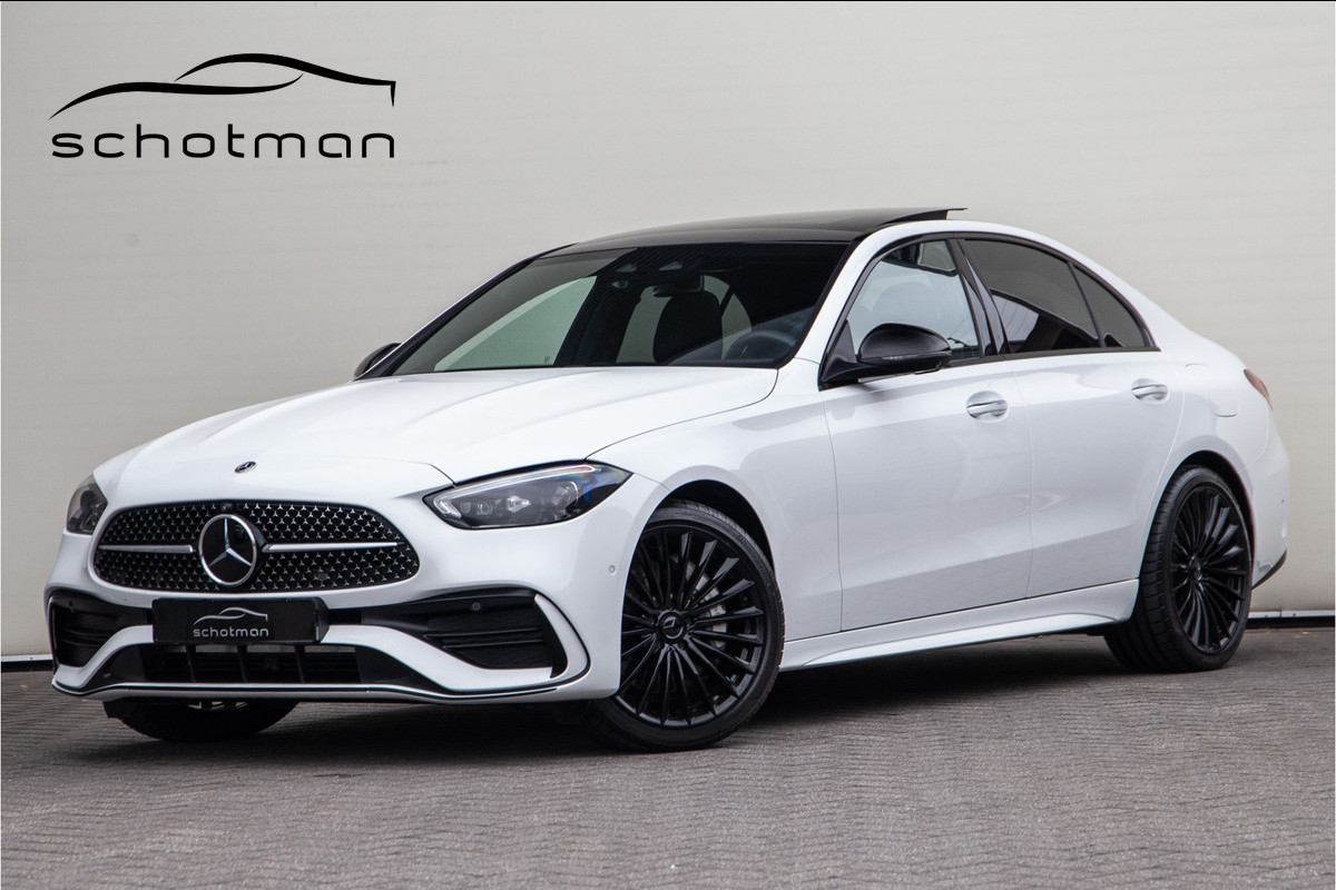 Mercedes-Benz C-Klasse 400 e 4MATIC AMG 381pk Premium Plus, Pano, Distronic, Nightpack, Burmester, HEad-Up, Memory, Digital LED Mercedes-Benz C-Klasse 400 e 4MATIC AMG 381pk Premium Plus, Pano, Distronic, Nightpack, Burmester, HEad-Up, Memory, Digital LED