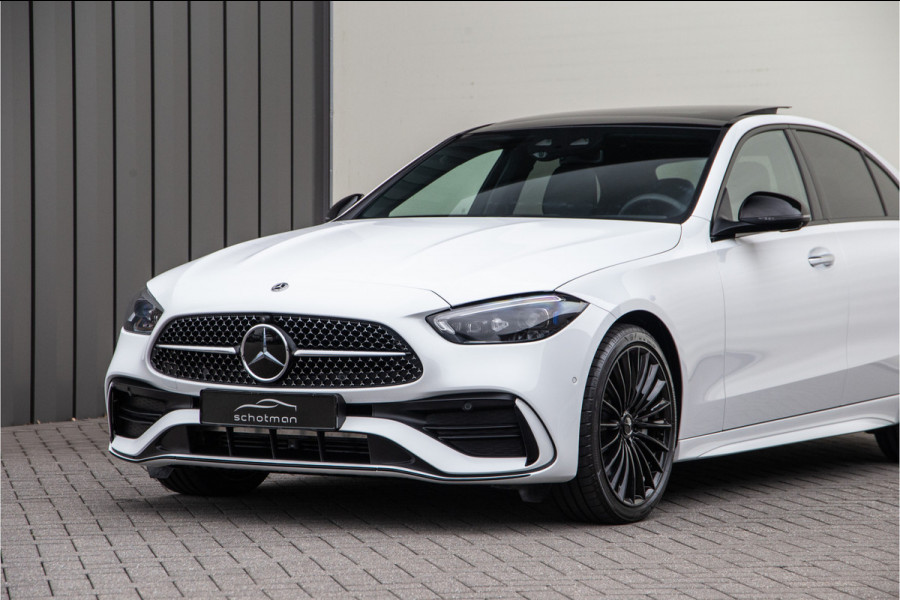 Mercedes-Benz C-Klasse 400 e 4MATIC AMG 381pk Premium Plus, Pano, Distronic, Nightpack, Burmester, HEad-Up, Memory, Digital LED