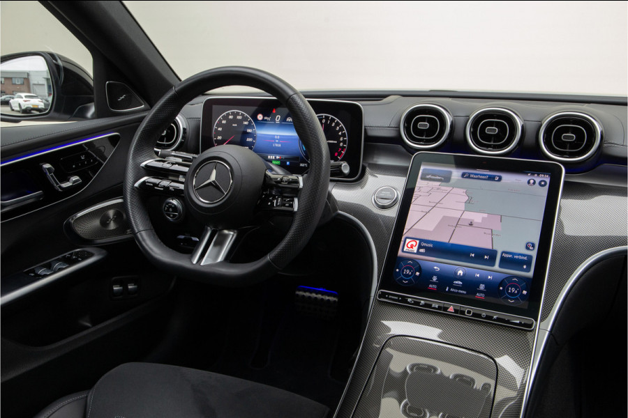 Mercedes-Benz C-Klasse 400 e 4MATIC AMG 381pk Premium Plus, Pano, Distronic, Nightpack, Burmester, HEad-Up, Memory, Digital LED