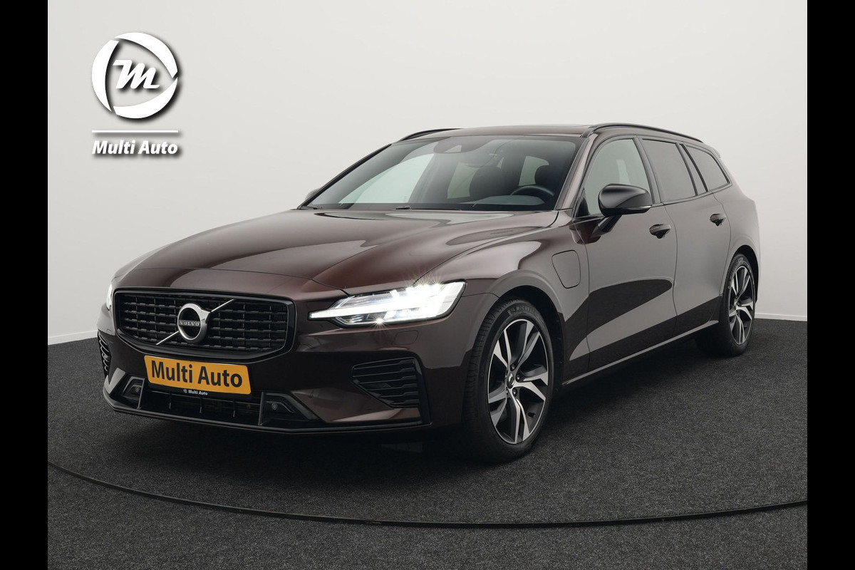 Volvo V60 T6 Recharge AWD R-Design Plug In Hybrid PHEV | Trekhaak af Fabriek |  Panodak | Lederen Sportstoelen Memory | Harman Kardon | Apple Carplay | Navigatie | Camera | L.M. 18" | DAB | Virtual |