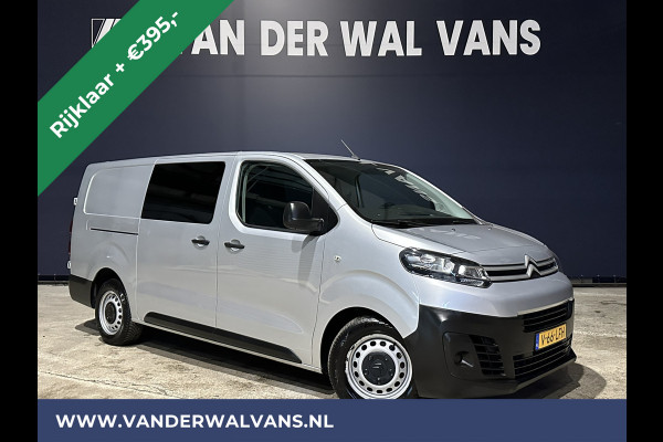Citroën Jumpy 2.0 BlueHDI **MARGE, GEEN BTW** 123pk L3H1 XL Dubbele cabine Euro6 RIJKLAAR Airco | Navigatie Cruisecontrol, Apple Carplay, 2500kg Trekhaak, Parkeersensoren, 5-Zits