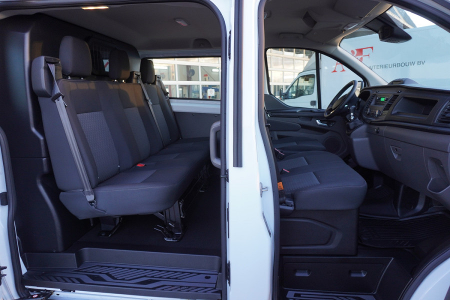Ford Transit Custom 320L 2.0 TDCI 130PK L2H1 DubbelCabine Glaslook Nr. V119 | Airco | Cruise | DAB | Side bars | LM velgen |Camera DEMO