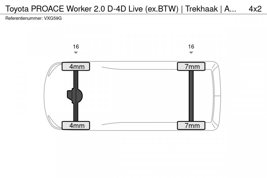 Toyota ProAce Worker 2.0 D-4D Live (ex.BTW) | Trekhaak | Apple Carplay & AndroidAUTO | Cruise Control |