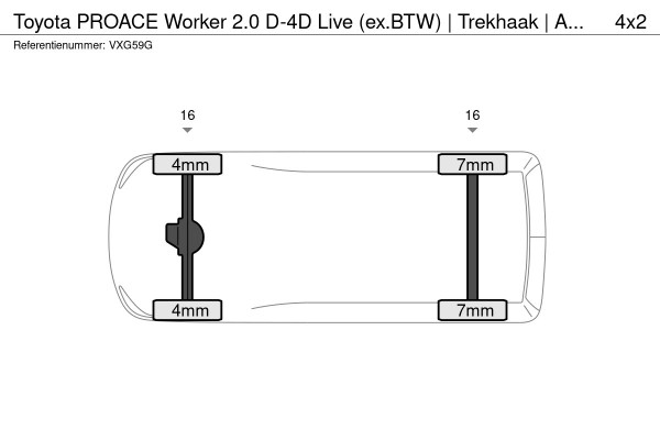 Toyota ProAce Worker 2.0 D-4D Live (ex.BTW) | Trekhaak | Apple Carplay & AndroidAUTO | Cruise Control |