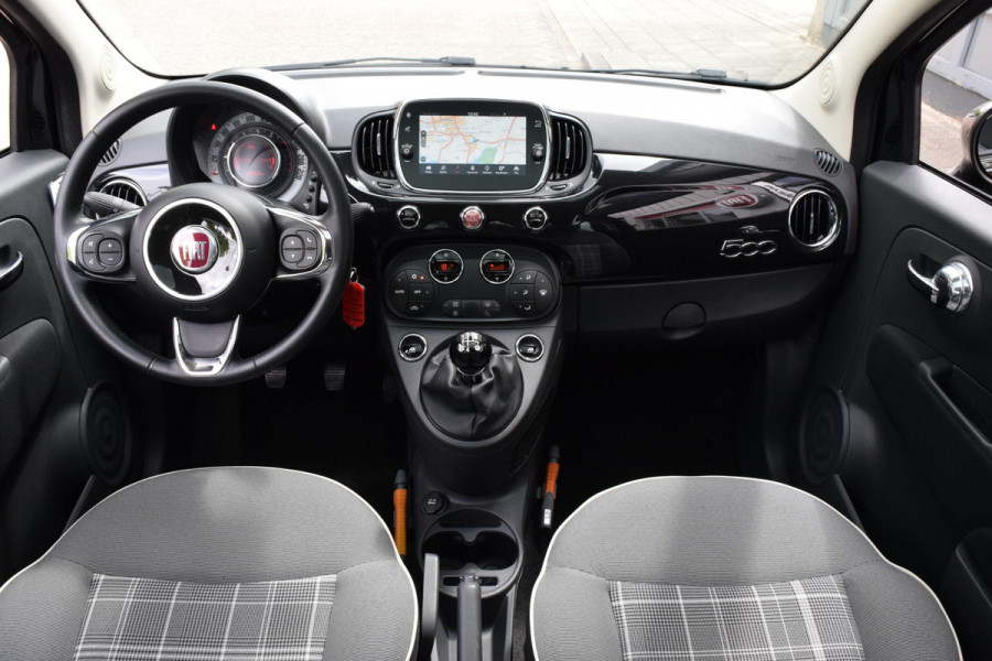 Fiat 500 80pk Lounge|Nav|Clima|Cruise|Pano|PDC