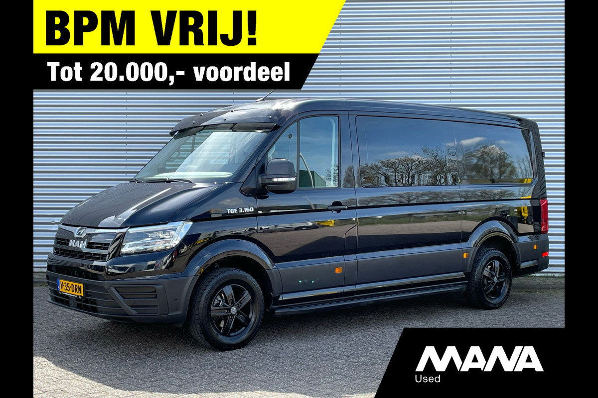 MAN TGE 3.160 3.160 164PK RWD L3H2 Dubbel cabine Automaat 3.5T trekgewicht ACC Camera PDC Sidesteps MAN TGE 3.160 3.160 164PK RWD L3H2 Dubbel cabine Automaat 3.5T trekgewicht ACC Camera PDC Sidesteps