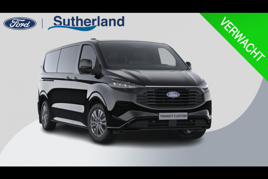 Ford Transit Custom 340 2.5 PHEV L2H1 Limited 233pk | Kombi | Incl. BTW/BPM | Dubbele zijschuifdeur | Privacy Glass | Inklapbare trekhaak | 17 inch lichtmetalen velgen | Driver Assistance Pack Premium | Verwarmbaar stuurwiel