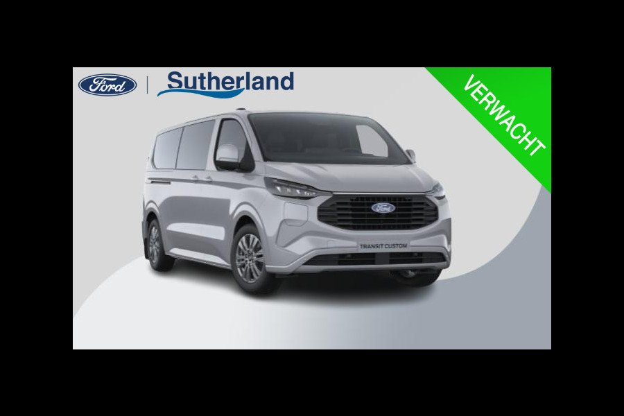 Ford Transit Custom 340 2.5 PHEV L2H1 Limited 233pk | Kombi | Incl. BTW/BPM | Dubbele zijschuifdeur | Privacy Glass | Inklapbare trekhaak | 17 inch lichtmetalen velgen | Driver Assistance Pack Premium | Verwarmbaar stuurwiel