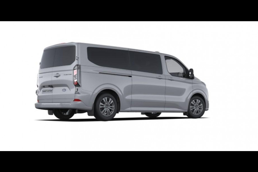Ford Transit Custom 340 2.5 PHEV L2H1 Limited 233pk | Kombi | Incl. BTW/BPM | Dubbele zijschuifdeur | Privacy Glass | Inklapbare trekhaak | 17 inch lichtmetalen velgen | Driver Assistance Pack Premium | Verwarmbaar stuurwiel
