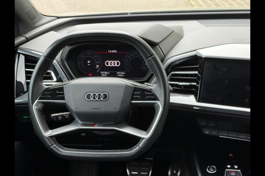 Audi Q4 e-tron 35 S edition 55 kWh, 2 x s-line, 21 inch, kieselgrijs, camera,1 e eigenaar. Nederlandse auto met nationale auto pas