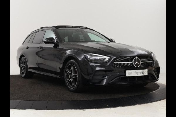 Mercedes-Benz E-Klasse 300de 4Matic AMG Night | Panoramadak | Trekhaak | Stoelverwarming | 360 camera | Adaptive cruise | Leder/Alcantara | Burmeseter | Matrix LED | Navigatie