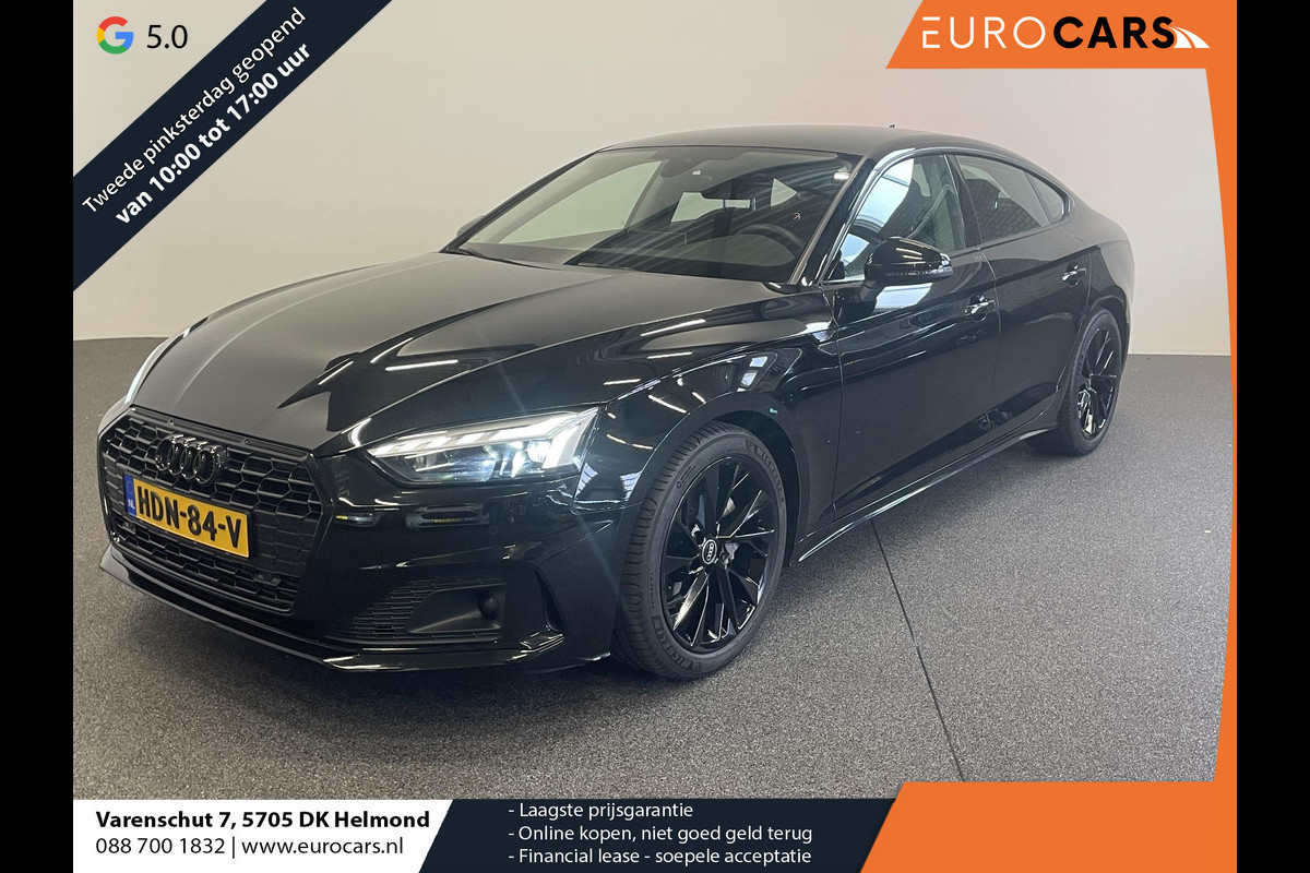 Audi A5 Sportback 40 TFSI 204pk S-Tronic Prestige Plus Black Pack  Navigatie | Climate Control | Camera | Electrisch bedienbare achterklep | Virtual Cockpit | Led | Dab | Stoelverwarming | Dab | Trekhaak