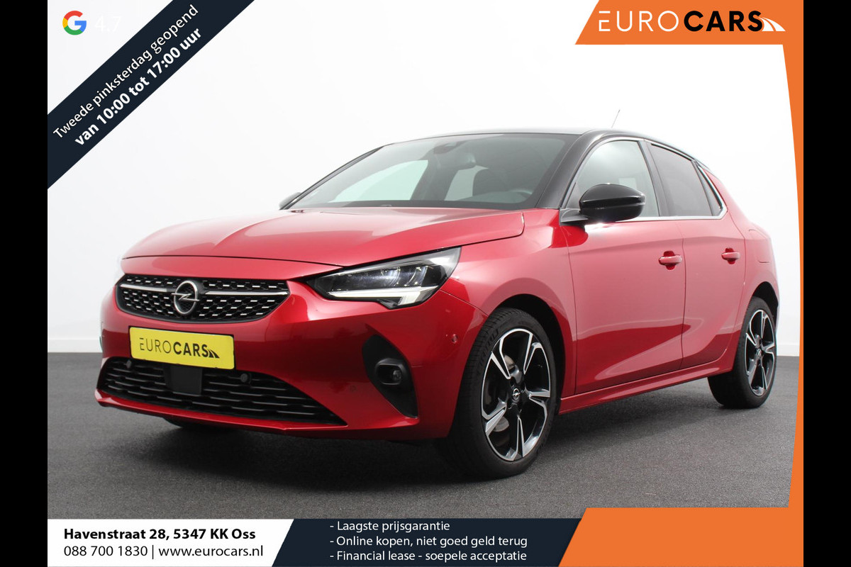 Opel Corsa 1.2 100pk Turbo Elegance Sky Panorama dak Climate control Cruise control Digitale Cockpit LED Parkeersensoren Stuurverwarming Stoelverwarming 360 camera Apple Carplay/ Android Auto Lichtmetalen Velgen Opel Corsa 1.2 100pk Turbo Elegance Sky Panorama dak Climate control Cruise control Digitale Cockpit LED Parkeersensoren Stuurverwarming Stoelverwarming 360 camera Apple Carplay/ Android Auto Lichtmetalen Velgen