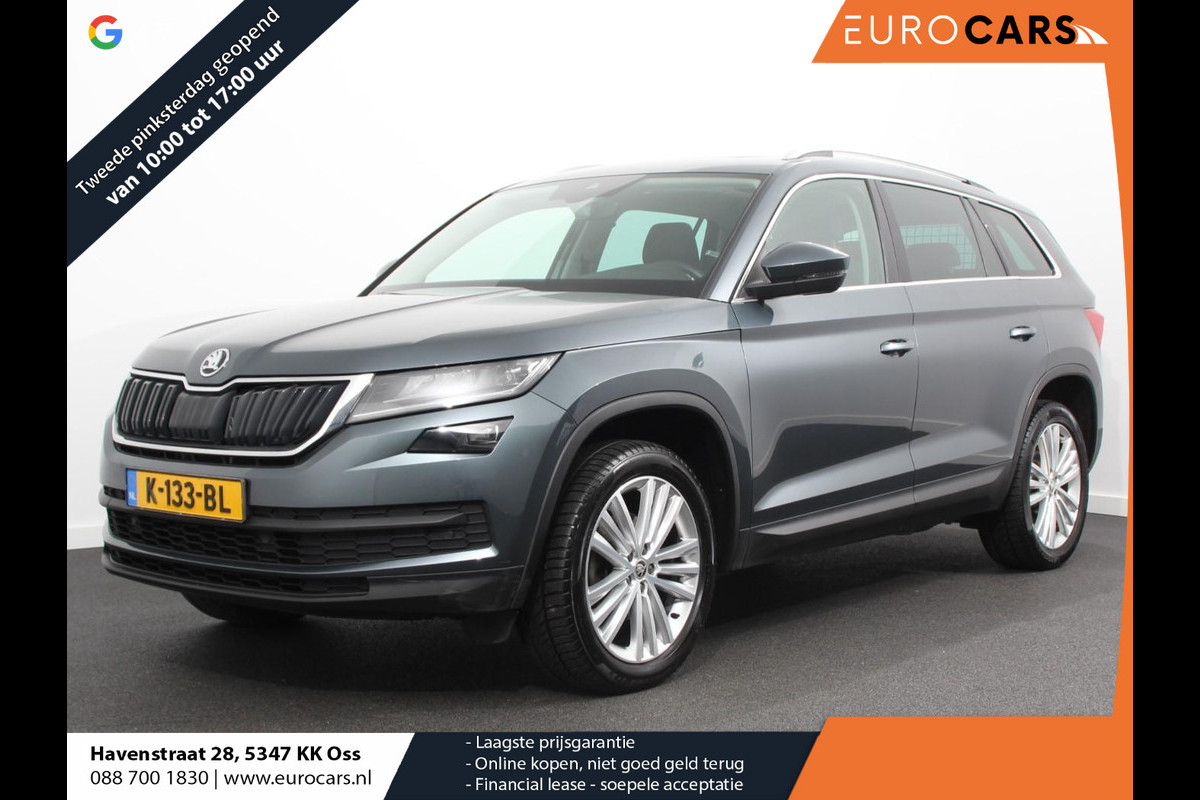 Škoda Kodiaq 1.5 TSI 150pk Automaat Business Edition 5p Panorama dak Trekhaak Wegklapbaar Digitale Cockpit Navigatie Climate Control Half Lederen bekleding Parkeer sensoren Škoda Kodiaq 1.5 TSI 150pk Automaat Business Edition 5p Panorama dak Trekhaak Wegklapbaar Digitale Cockpit Navigatie Climate Control Half Lederen bekleding Parkeer sensoren