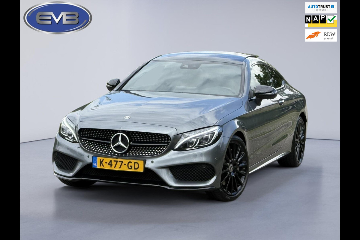 Mercedes-Benz C-Klasse Coupé 250 Premium Plus 211 pk,AMG styling pakket, panoramadak, 360 camera,leder, burmester