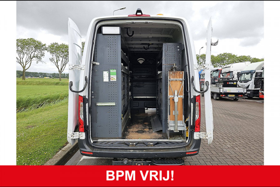 Mercedes-Benz Sprinter 516 2.2 CDI L2H2 Dubbellucht Airco PDC 3.5t- Trekhaak WP-Inrichting Navi Mbux Standkachel Euro6
