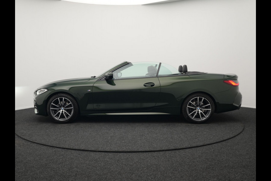BMW 4 Serie Cabrio 420i M Sport Dealer O.H Sanremo Green | Lederen Sportstoelen Memory | Harman Kardon | Nekverwarming | 19"L.M | Apple Carplay | Trekhaak Afn. | Sfeerverlichting |