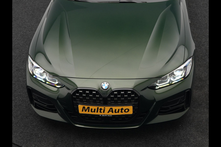 BMW 4 Serie Cabrio 420i M Sport Dealer O.H Sanremo Green | Lederen Sportstoelen Memory | Harman Kardon | Nekverwarming | 19"L.M | Apple Carplay | Trekhaak Afn. | Sfeerverlichting |