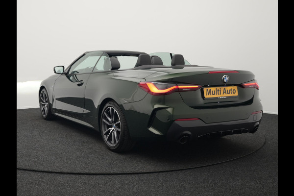 BMW 4 Serie Cabrio 420i M Sport Dealer O.H Sanremo Green | Lederen Sportstoelen Memory | Harman Kardon | Nekverwarming | 19"L.M | Apple Carplay | Trekhaak Afn. | Sfeerverlichting |