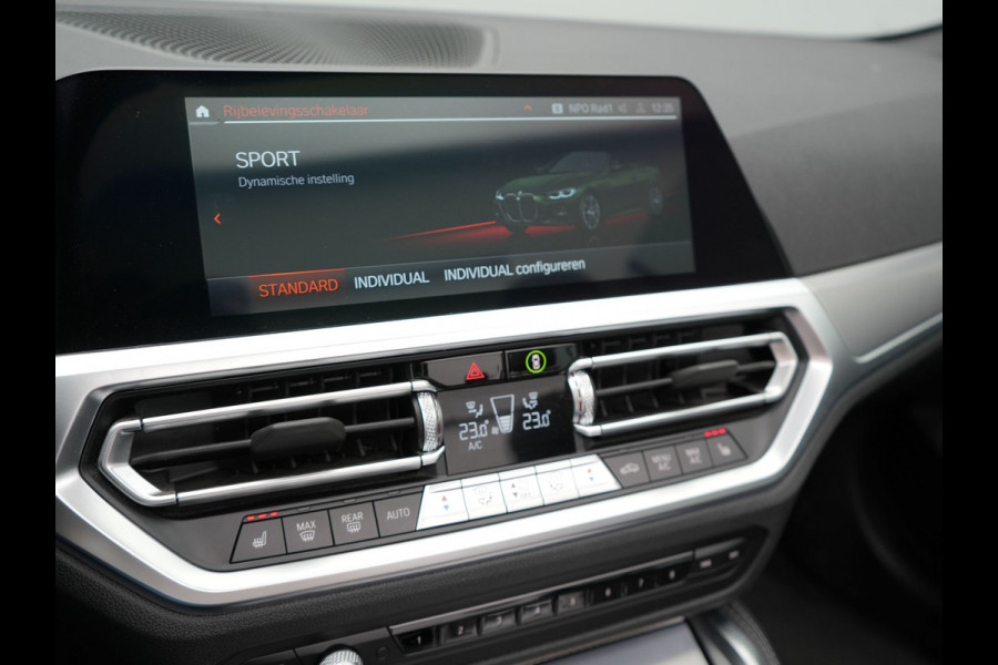 BMW 4 Serie Cabrio 420i M Sport Dealer O.H Sanremo Green | Lederen Sportstoelen Memory | Harman Kardon | Nekverwarming | 19"L.M | Apple Carplay | Trekhaak Afn. | Sfeerverlichting |