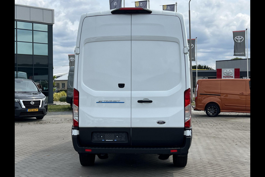 Ford E-Transit 350 L3H3 Trend 68 kWh Zuid | 184pk | Pro Power on board | Navigatie | Hoog Dak | Adaptieve Cruise | Digitale binnenspiegel | Keyless entry | Laadruimte bescherming | All season banden | Reservewiel | Perimetrisch alarm