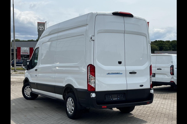 Ford E-Transit 350 L3H3 Trend 68 kWh Zuid | 184pk | Pro Power on board | Navigatie | Hoog Dak | Adaptieve Cruise | Digitale binnenspiegel | Keyless entry | Laadruimte bescherming | All season banden | Reservewiel | Perimetrisch alarm