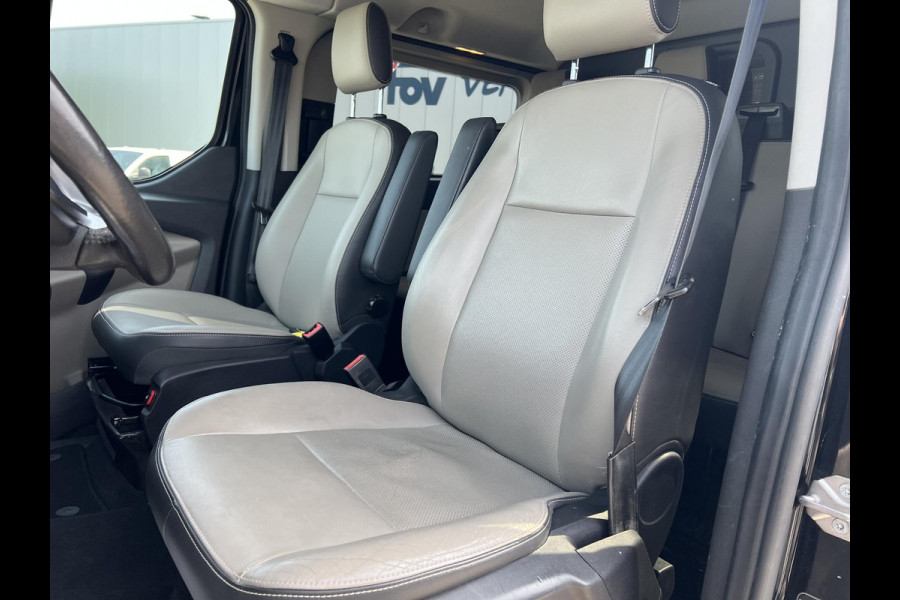 Ford Transit Custom 290 2.0 TDCI L1H1 Limited DC 170pk Zuid | Dubbele Cabine | Automaat | Leer | Stoelverwarming | Camera achter | Dubbele schuifdeur |