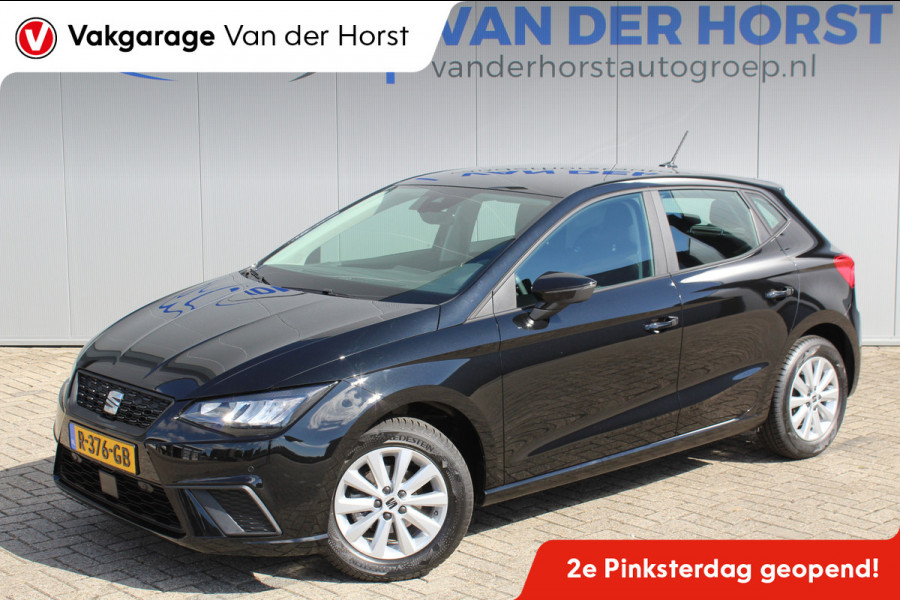 Seat Ibiza 1.0-96pk TSI Style. NIEUWSTE MODEL In nieuwstaat ! Volautm. airco, camera, elektr. ramen v+a, LED verlichting, stoelverwarming, metallic lak, Isofix, LM wielen, Apple Carplay / Android auto etc.