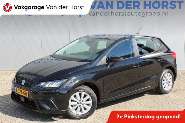 Seat Ibiza 1.0-96pk TSI Style. NIEUWSTE MODEL In nieuwstaat ! Volautm. airco, camera, elektr. ramen v+a, LED verlichting, stoelverwarming, metallic lak, Isofix, LM wielen, Apple Carplay / Android auto etc.