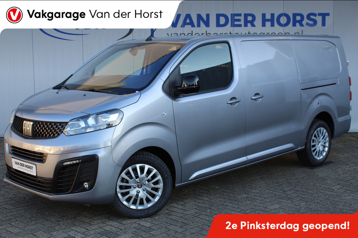 Fiat Scudo 2.0-145pk MultiJet L3H1 SX. Schuifdeur links en rechts. Airco, navigatie, telefoonvoorb., camera, metallic lak, 3-zits, cruise cntrl., lengte 3. Fiat Scudo 2.0-145pk MultiJet L3H1 SX. Schuifdeur links en rechts. Airco, navigatie, telefoonvoorb., camera, metallic lak, 3-zits, cruise cntrl., lengte 3.