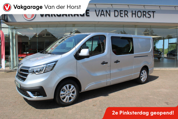 Renault Trafic 2.0-170pk dCi T29 L2H1 Luxe dubbele cabine AUTOMAAT. Zeer luxe Renault Trafic dubbele cabine. Volautm. airco, navigatie, telefoonvoorb., metallic lak, LM wielen, schuifdeur li.+re., armsteunen li.+re voor, Isofix etc, etc