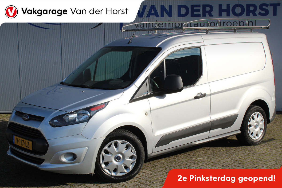 Ford Transit Connect 1.5-75pk TDCI L1 Trend. Dames en heren ondernemers, let op: nette bedrijfswagen, goed voor nog jaren veilig en plezierig vervoer ! Airco, telefoonvoorb., trekhaak, imperiaal, laadruimte betimmerd etc.