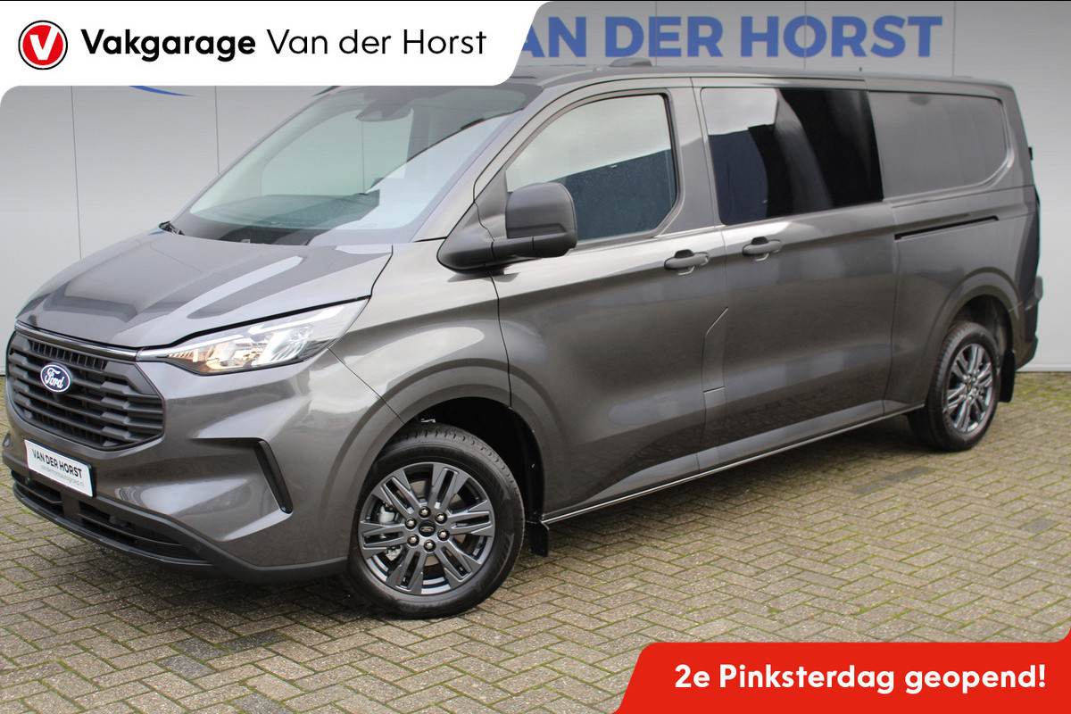 Ford Transit Custom 320 2.0-170pk TDCI L2H1 Trend DUBBELE CABINE ! AUTOMAAT ! Kijk eens... één van de eerste Customs met dubbele cabine... wát een ruimte, wát een comfort ! Volautm. airco, stoel-, stuur-, spiegel- en voorraamverw., LM wielen, metallic lak, cruise cntrl etc.