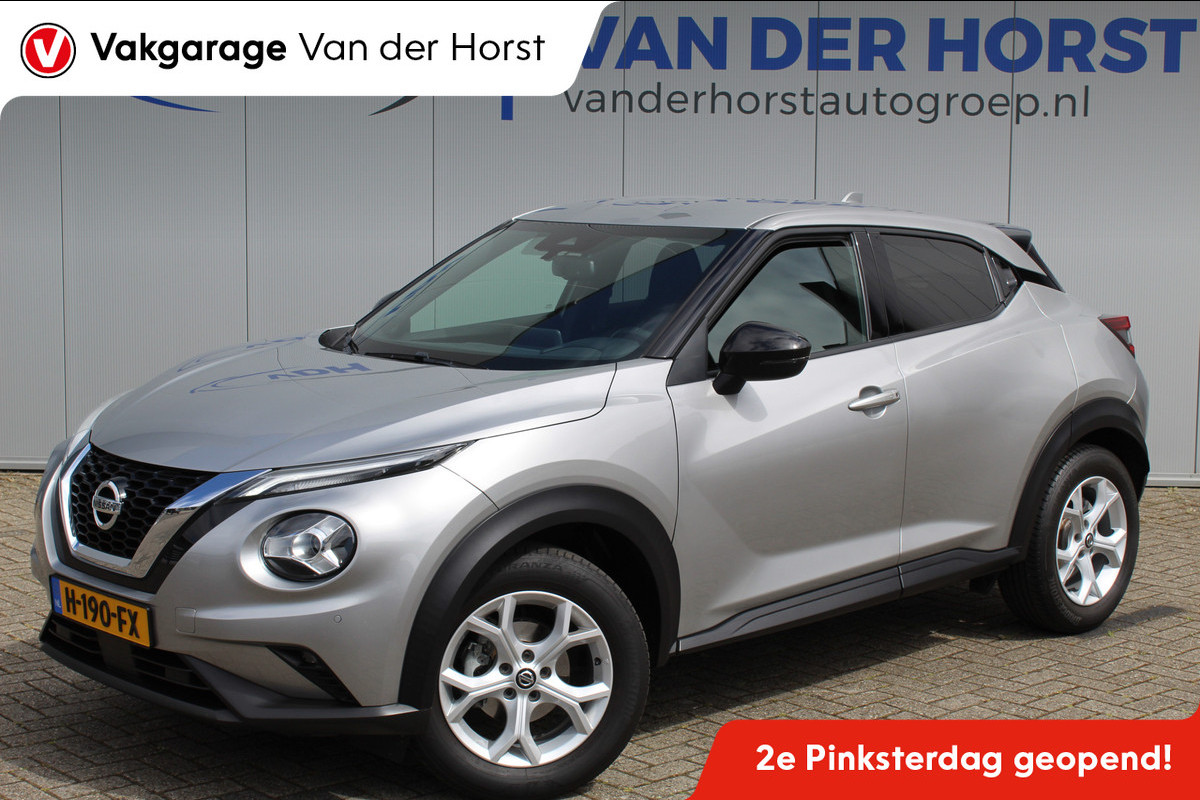 Nissan Juke 1.0-117pk DIG-T N-Connecta. Werkelijk in nieuwstaat ! Slechts 12.600km ! Volautm. airco, privacy glass, metallic lak, LM wielen, navigatie, camera, pdc v+a, telefoonvoorb., keyless entry&go, LED etc. Nissan Juke 1.0-117pk DIG-T N-Connecta. Werkelijk in nieuwstaat ! Slechts 12.600km ! Volautm. airco, privacy glass, metallic lak, LM wielen, navigatie, camera, pdc v+a, telefoonvoorb., keyless entry&go, LED etc.