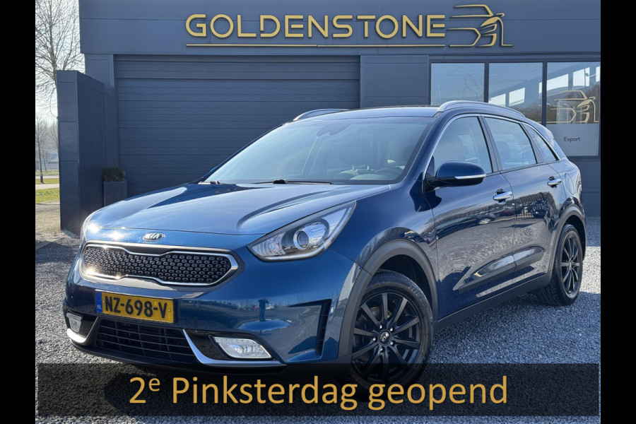 Kia Niro 1.6 GDi Hybrid First Edition 2e Eigenaar,Navi,Camera,Trekhaak,Halfleder,Pdc,Clima,Cruise,Lmv,Delaer onderhouden,Nieuwe Apk bij Aflevering