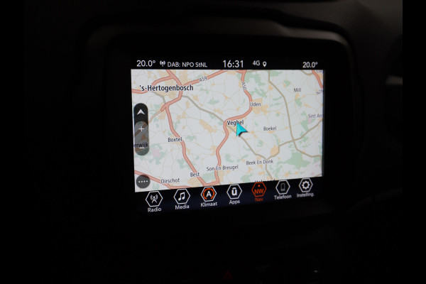 Jeep Renegade T120pk Navi Camera Apple Carplay Android Auto Achteruitrij-Assist Dodehoek-detectie Park-Assist PDC-A+V 19" DAB U-Connect Live 8 Regen-Lichtsensor Led Blindspot monitoring Lane Assist Dim.Binnenspiegel Lmv Privacy Glas Bluetooth Super compleet Slechts 1.295kg in gewicht zorgt voor een laag verbruik en dito kosten!