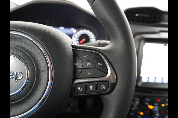 Jeep Renegade T120pk Navi Camera Apple Carplay Android Auto Achteruitrij-Assist Dodehoek-detectie Park-Assist PDC-A+V 19" DAB U-Connect Live 8 Regen-Lichtsensor Led Blindspot monitoring Lane Assist Dim.Binnenspiegel Lmv Privacy Glas Bluetooth Super compleet Slechts 1.295kg in gewicht zorgt voor een laag verbruik en dito kosten!